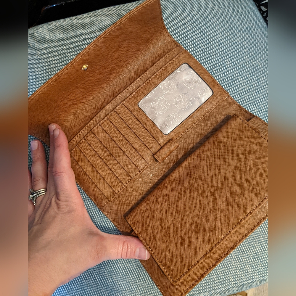 Michael kors gold & brown purse With Wallet - Picture 13 of 14